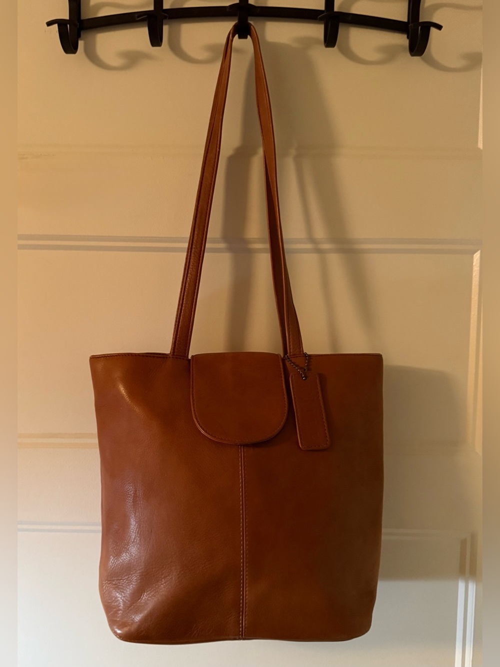 Classic “J. Jill” Leather Tote Bag - Tan